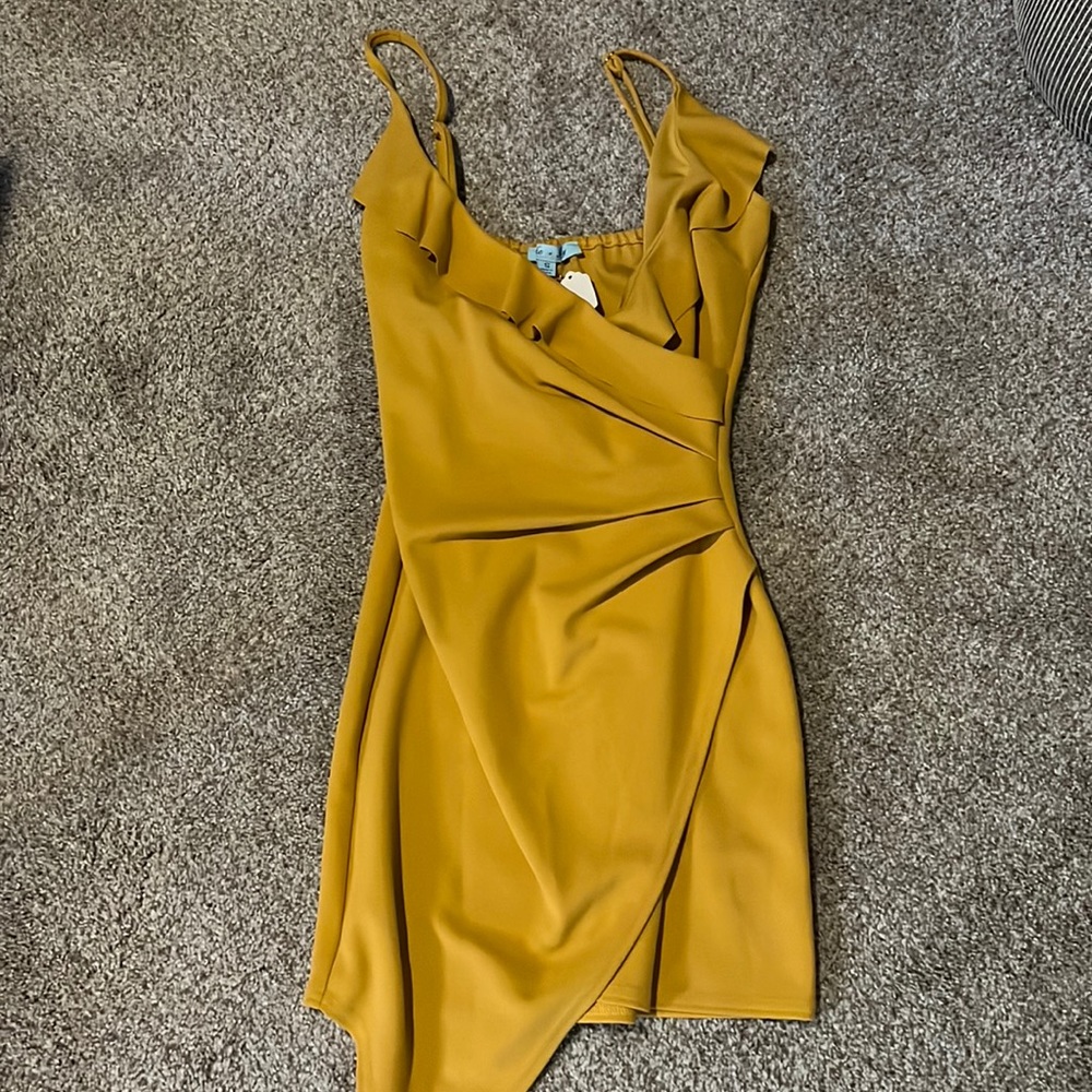 Mustard Cocktail Dress